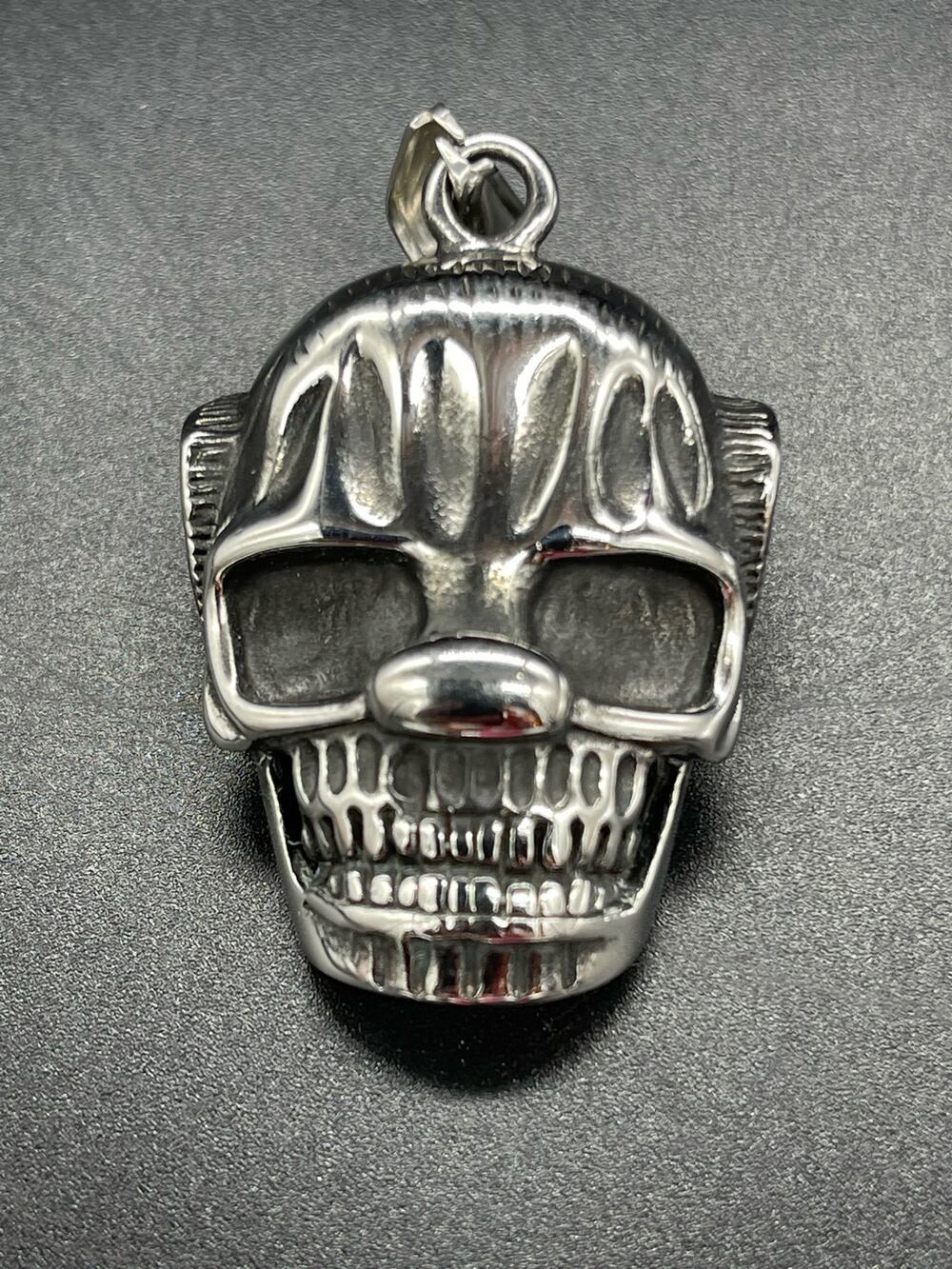 Gothic Skull Big Eye Dumb Skull Men's Pendant Stainless Steel
